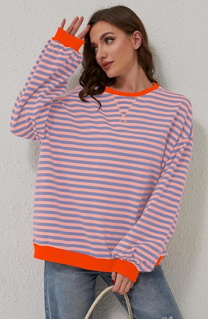 Maya | Striped Oversized Sweater